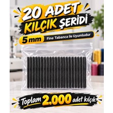 Ayb Tekstil Aksesuar 5 mm Siyah Kılçık Şeridi 20 Adet