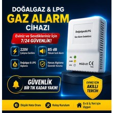 Happy Trend ve Lpg Gaz Alarm Cihazı 220V 85DB Hassas Gaz Kaçağı Dedektörü