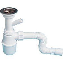 Happy Trend Makinesi Gideri Için Körüklü Sifon, Koku Önleyici Taslı, Lavabo Bağlantılı