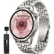 Str Store Huawei ile Uyumlu Prestige Model 22MM Çelik Kordon Gt6/gt6 Pro/gt5/gt5 Pro/gt4/gt3/gt3 Pro/gt2/gt2 Pro 46MM Için Katlanır Toka Mekanizmalı Paslanma Yapmayan Metal Gt6 46MM Kordon