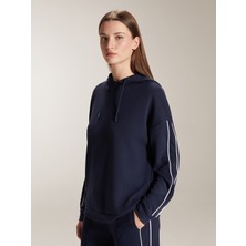 LC Waikiki Lcw Everyday Lacivert Oversize Kadın Hoodie
