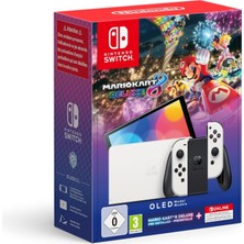 Happy Trend Switch OLED Konsol Beyaz + Mario Kart 8 Deluxe + 12 Months Nso