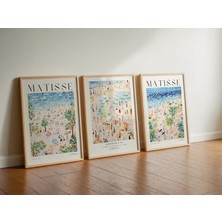 Happy Trend 3'lü Çerçevesiz Poster, Modern Dekoratif Çerçevesiz Poster, Tablo (3matisse1, 50 x 70)