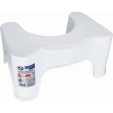 Happy Trend Klozet Taburesi, Kaymaz Plastik Tabanlıklı, Hafif ve Dayanıklı, 44.5X30X21.5 cm