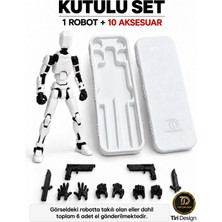 Tiri Design Dummy Robot Kutulu Set Oynar Eklemli Pozlanabilir Figür – Beyaz