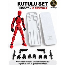 Tiri Design Dummy Robot Kutulu Set Oynar Eklemli Pozlanabilir Figür – Kırmızı