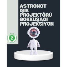 Royaleks Astronot Tasarımlı Gün Batımı Efektli Şarjlı LED Lamba