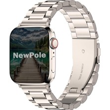 Str Store Watch 46MM 45MM 44MM 42MM 49MM Uyumlu Kordon Stal Baklalı Çelik Kordon Rahatsız Etmeyen Apple Watch Ultra 2/1 10 9 8 Se 7 6 5 4 3 2 1 Uyumlu Kordon