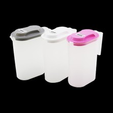 Royaleks Ölçekli Şeffaf Plastik Sürahi 1500 ml Renkli Kapak