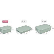 Mabelme Store Prime Rosti Lunchbox A Break Midi – Plastik, Denim, 18.5 " x 12 x 6.5 Cm, 1 Birim