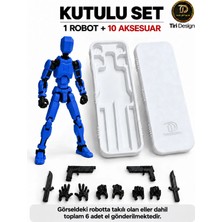 Tiri Design Dummy Robot Kutulu Set Oynar Eklemli Pozlanabilir Figür – Mavi