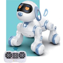 Happy Trend 30 Fonksiyonlu Uzaktan Kumandalı Şarjlı Sesli Işıklı Dokunma Algılama Programlama Robot Kedi ve Köpek (Köpek)