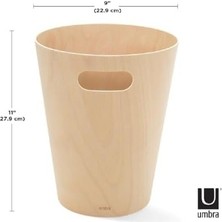Mabelme Store Prime Woodrow Çöp Kovası 2 Galon (7,5 L) Kapasiteli Doğal Renk