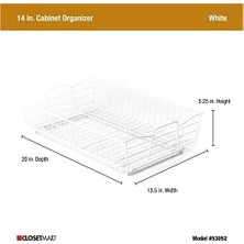 Mabelme Store Prime 53052 14 Inç Geniş Dolap Düzenleyici, Beyaz
