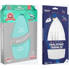 Happy Trend Gazella Ütü Altlığı + Ütü Masası Kılıfı Bezi 50 x 135 cm Turkuaz