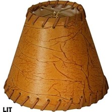 Mabelme Store Prime Designs, Inc. Yuvarlak 2 Tonlu Deri Avize Temel Gölge CS-970-6-6, Koyu Kahverengi, 3 x 6 x 5, 6'lı Paket