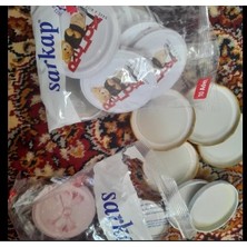 Mabelme Store Prime Sarkap 4 Paket 10'lu Hijyenik Poşetli Kavanoz Kapağı Seti 4 Desen 82 mm Karışık Gönderim