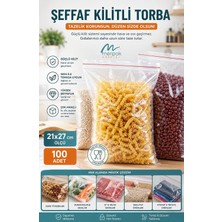 Happy Trend Torba Şeffaf Kilitli Poşet Tüm Ebatlar 100'LÜ (21X27 Cm)