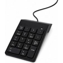 Happy Trend USB 2.0 Siyah Kablolu Numerik Klavye Keypad, USB Sayısal Tuş Takımı, Pc Laptop Notebook Için Kablolu Numpad, Ev Ofis Muhasebe Excel Veri Girişi Kullanımına Uygun