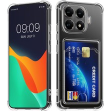 Happy Trend Xiaomi 15T Pro Uyumlu Kamera Korumalı Kartlıklı Köşeleri Airbag Tasarımlı Darbe Önleyici Lüks Şeffaf Silikon Kılıf