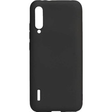 Happy Trend Xiaomi Mi A3 ile Uyumlu Kılıfı Silikon Pastel Renkli Mat Esnek Ince Kapak Prem Siyah