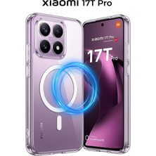 Happy Trend Xiaomi Mi 17T Pro ile Uyumlu Şeffaf Magsafe ile Uyumlu Wireless Şarj Destekli Sert Kılıf