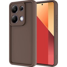 Happy Trend Xiaomi Poco M6 Pro 4g ile Uyumlu Kılıf Silikon Yumuşak Esnek Kamera Lens Korumalı Mat Pastel Renkli Ince Kapak Ananas Kahverengi