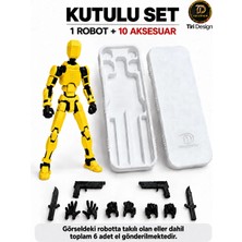 Tiri Design Dummy Robot Kutulu Set Oynar Eklemli Pozlanabilir Figür – Sarı