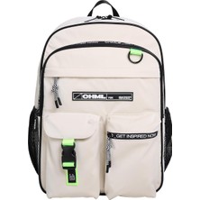 Kawin Chımola Unisex Çocuk Sırt Çantası, Krem, M