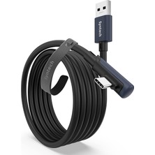 Happy Trend Kablosu 10 Ft Quest2/pico 4 Aksesuarları ve Pc/steam Vr, Yüksek Hızlı Pc Veri Transferi, Vr Kulaklık ve Oyun Bilgisayarı Için USB C Kablosu