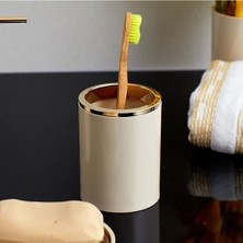 Mabelme Store Prime Diş Fırçalık Beyaz-Altın Renk