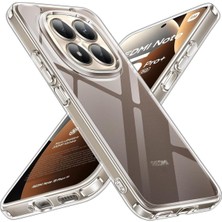 Happy Trend Xiaomi Redmi Note 15 Pro Plus ile Uyumlu Plus+ Kılıf Kamera Korumalı Süper Şeffaf Esnek Renksiz Silikon Kapak - Şeffaf