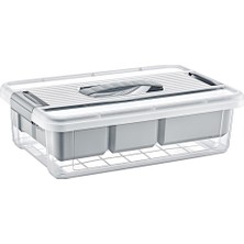 Happy Trend Boy Bölmeli Organizer Kutu Şeffaf Tasarım Saklama Kabı - Ev Araba Saklama Kutusu - Ev Banyo Düzenleyici, Dolap Düzenleyici, Saklama, Kutu, Organizer (6 Litre)
