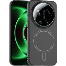 Happy Trend Xiaomi 17 Ultra ile Uyumlu M-Safe Şarj Özellikli Kamera Korumalı Elio Sert Pc Kapak Ultra Ince Mat Yüzey Manyetik Şarj Destekli Koruyucu Mi 17 Ultra Için Kılıf Siyah