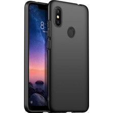 Happy Trend Xiaomi Redmi Note 6 Pro ile Uyumlu Kapak Mat Siyah Silikon Lux Kılıf