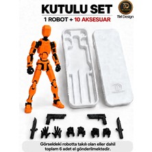 Tiri Design Dummy Robot Kutulu Set Oynar Eklemli Pozlanabilir Figür – Turuncu