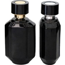 Parfüm ve Kolonya Şişesi 100 ml 5 Adet Siyah Özel Kolay Kapama Cam Şişe