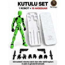Tiri Design Dummy Robot Kutulu Set Oynar Eklemli Pozlanabilir Figür – Yeşil