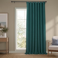Str Store Oturma Odası Için Ekstra Geniş Oda Karartma Perdeleri 100 x 96 Suni Keten, BOCH-LN18523-96-DW (1 Panel) Arduvaz Camgöbeği