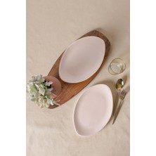 Str Store Krem Bloom Kayık Tabak 31 cm 2 Adet 030