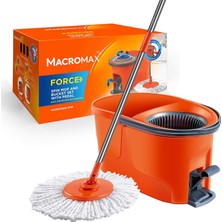 Str Store Macromax Force Pedallı Otomatik Temizlik Seti, Döner Mekanizmalı 360 Başlıklı Mikrofiber Paspas