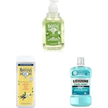 Mabelme Store Prime Le Petit Marseillais El Yıkama Jeli (Sabun & Zeytinyağı 300 Ml) + Organik Vanilya Sütü Duş Jeli (Le Petit Marseillais 400 Ml) +  Mint Ağız Bakım