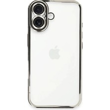 Apple iPhone 16 Plus Kılıf Razer Lensli Silikon - Gümüş
