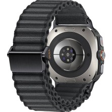 Str Store Samsung ile Uyumlu Galaxy Watch Ultra 47MM Kordon Naylon Kumaş Hasır Örgülü Ocean Tasarım Kordon 120