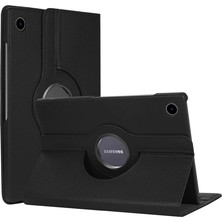Str Store Samsung Galaxy Tab A8 X200 Için Kılıf 360 Rotating Stand Deri Siyah [galaxy Tab A8 X200 ile Uyumlu Kılıf - Siyah]