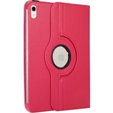 Str Store Apple ile Uyumlu iPad 11.nesil 2025 Dönebilen Standlı Kılıf Pembe Koyu