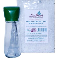 Mabelme Store Lokmanavm Tuz Karabiber Değirmeni Yeşil + Himalaya Çakıl Tuz Beyaz 250 gr