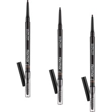 Mabelme Store Prime Ultra Thin Ince Uçlu Kıl Fırçalı Otomatik Kajal Kaş Kalemi No. 002 - Light Brown - 8690604572113 (3 Paketi)