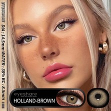 Derma Premium Holland Brown Renkli Göz Kirpik Lensi