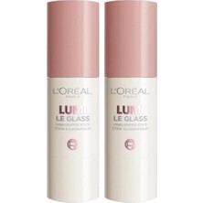 Mabelme Store Prime Lumi Glass Islak Bitişli Stick Aydınlatıcı - 620 Glassy Pink Ballet (2 Paketi)